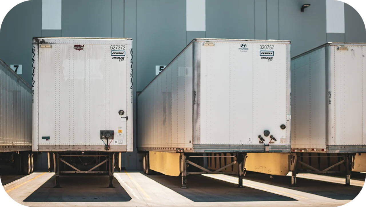 Freight Trailers Parked At Loading Dock Mobile