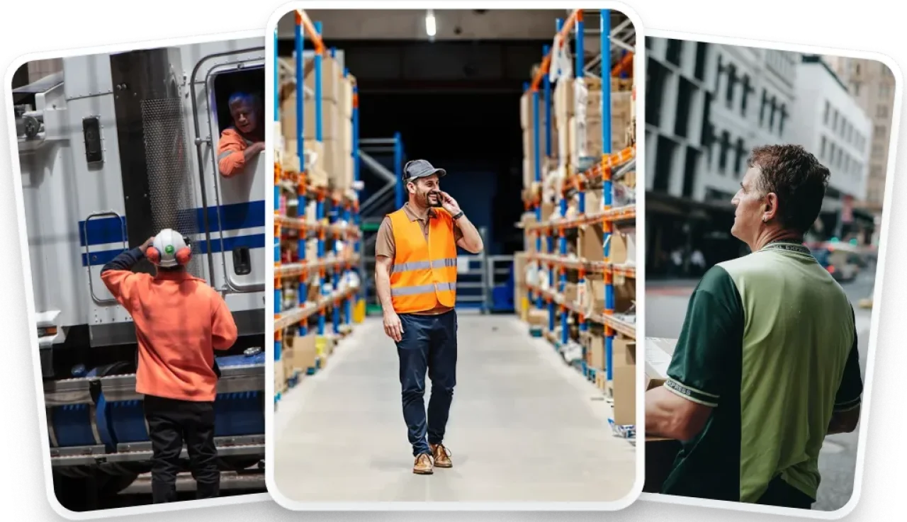 Logistics And Supply Chain Workers In Action Mobile