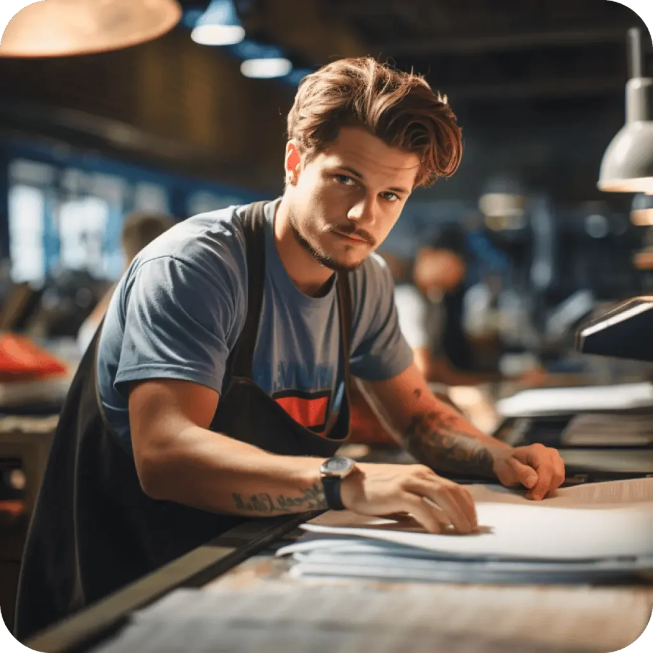 Man Doing Some Papercraft