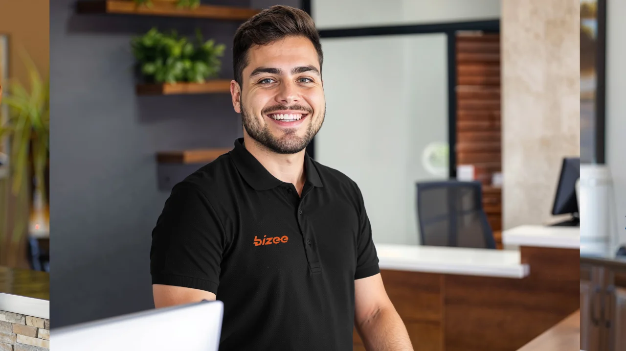 Man Smiling To The Camera In A Cafe