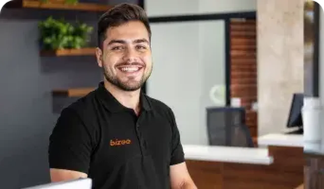 Smiling Man In Black T Shirt Mobile