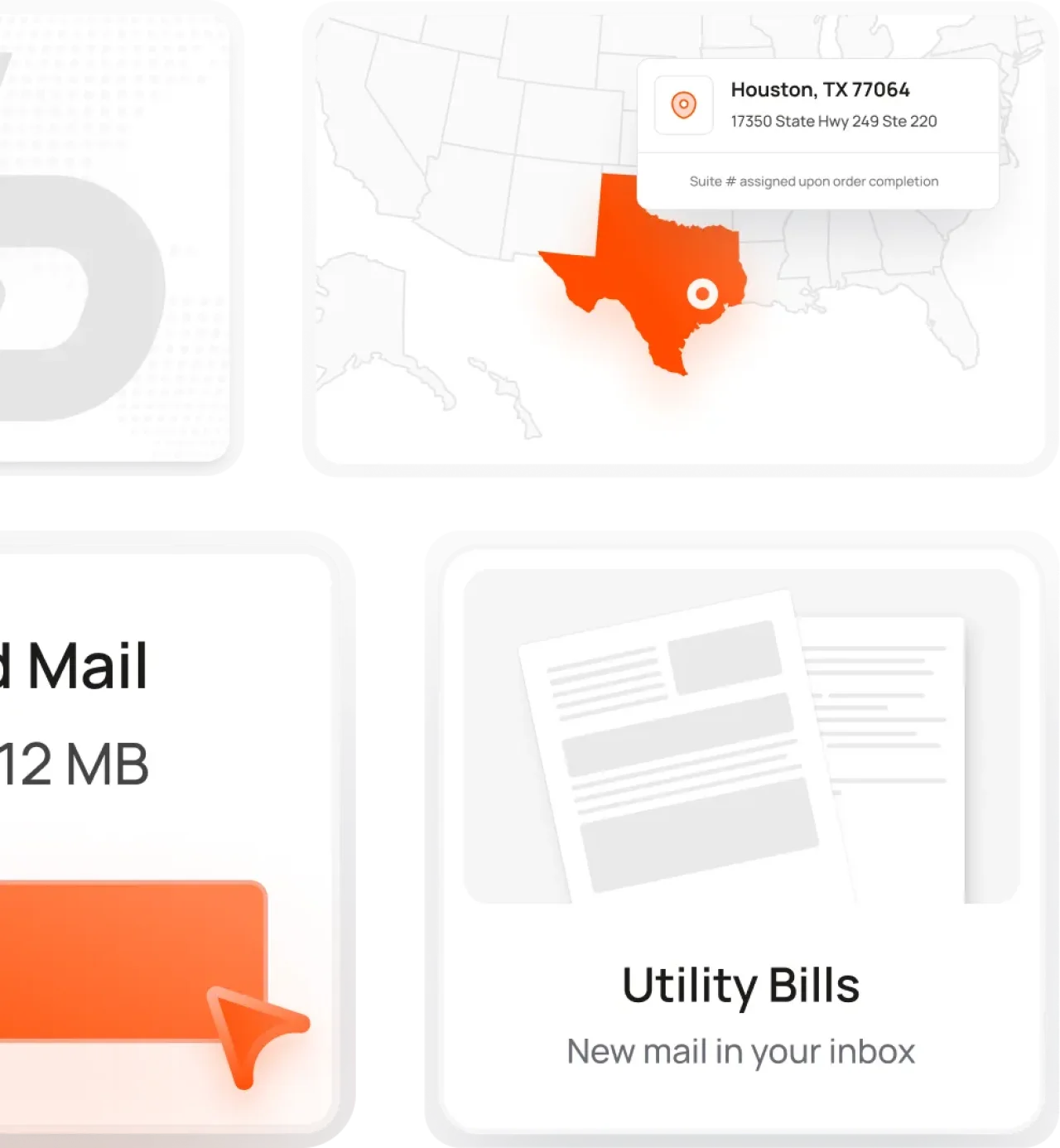 virtual-mailbox-interface-showing-houston-tx-address-incoming-mail-size-and-new-utility-bill-notification